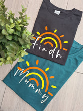 Load image into Gallery viewer, Rainbow and Name Adults Tee