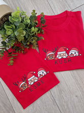 Load image into Gallery viewer, Christmas heads child&#39;s and adults tee
