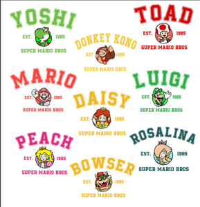 Mario Adults and Childs Tee