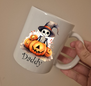 Skeleton Pumpkin Adults and Childs Mug