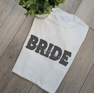 Bride and name adults tee
