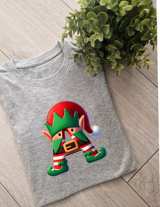 Christmas Initital Adults and Childs Tee