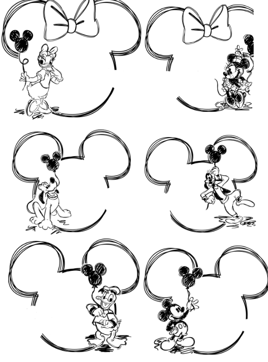 New outline of face adults and childs tee
