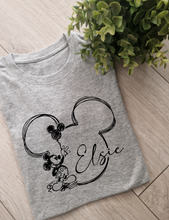 Load image into Gallery viewer, New outline of face adults and childs tee
