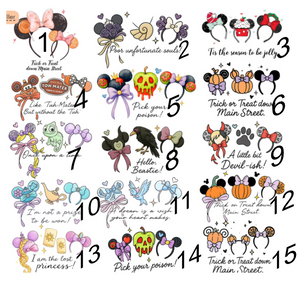 Halloween Ears adults and Childs tee