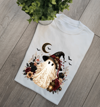 Load image into Gallery viewer, Ghost and flowers Adults and Childs Tees

