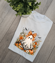 Load image into Gallery viewer, Ghost pumpkin Halloween Adults and Childs Tees
