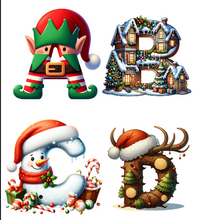 Load image into Gallery viewer, Christmas Initital Adults and Childs Tee
