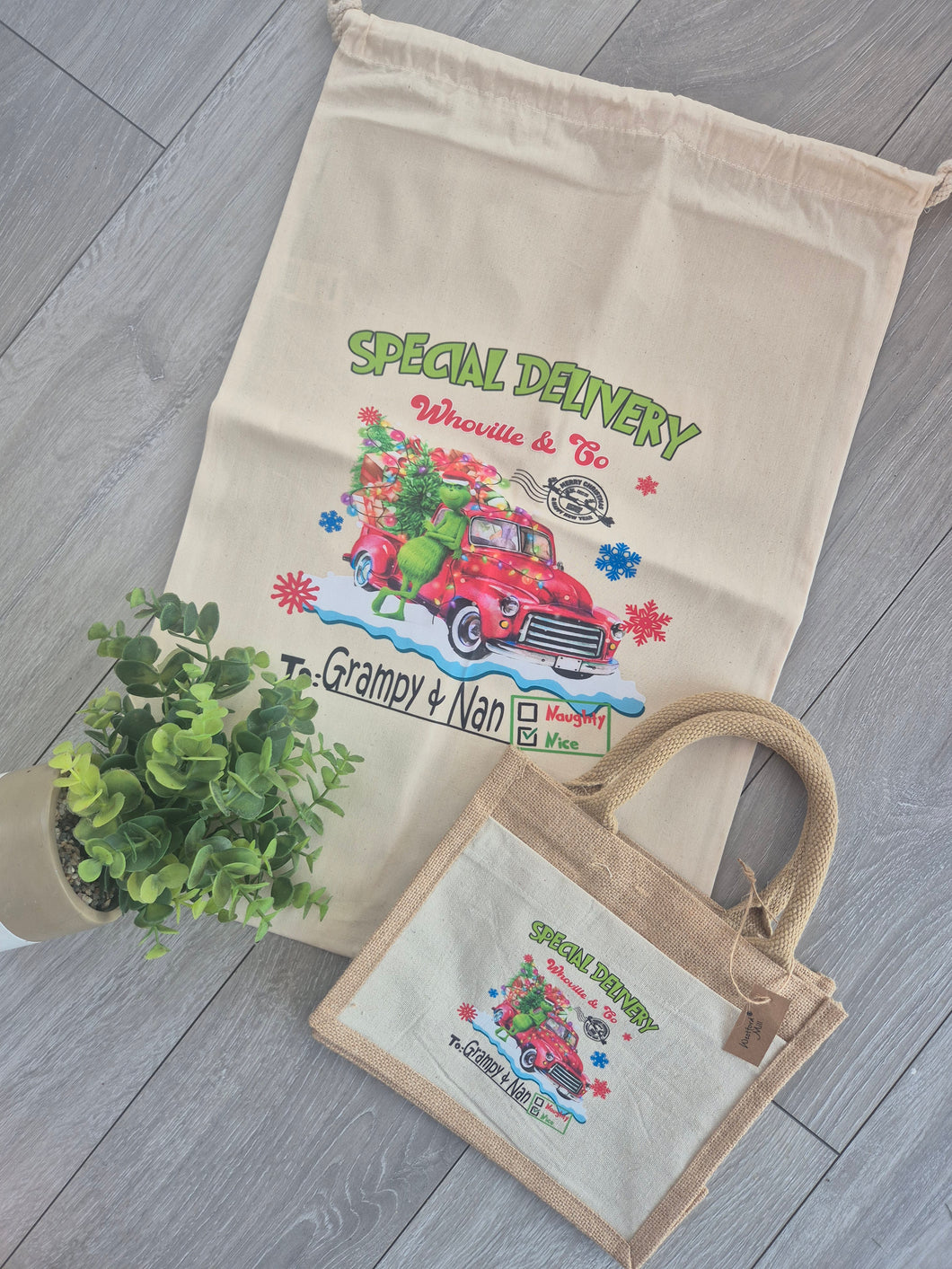 Christmas sack and gift bag