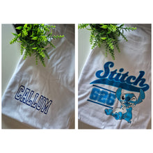 Load image into Gallery viewer, Name and stitch Adults and Childs Tee
