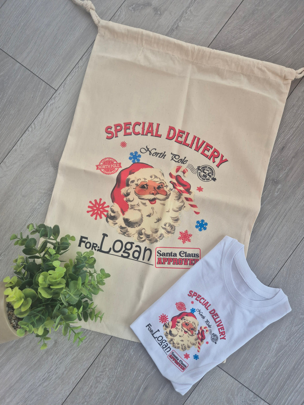 Christmas sack and tee set