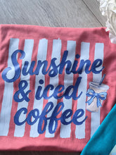 Load image into Gallery viewer, Sunshine and iced coffee adults and childs tee
