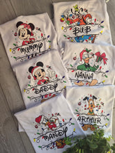 Load image into Gallery viewer, Mouse Name Christmas Adults and Childs Tees
