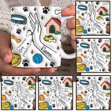 Load image into Gallery viewer, Hand Dog Mug
