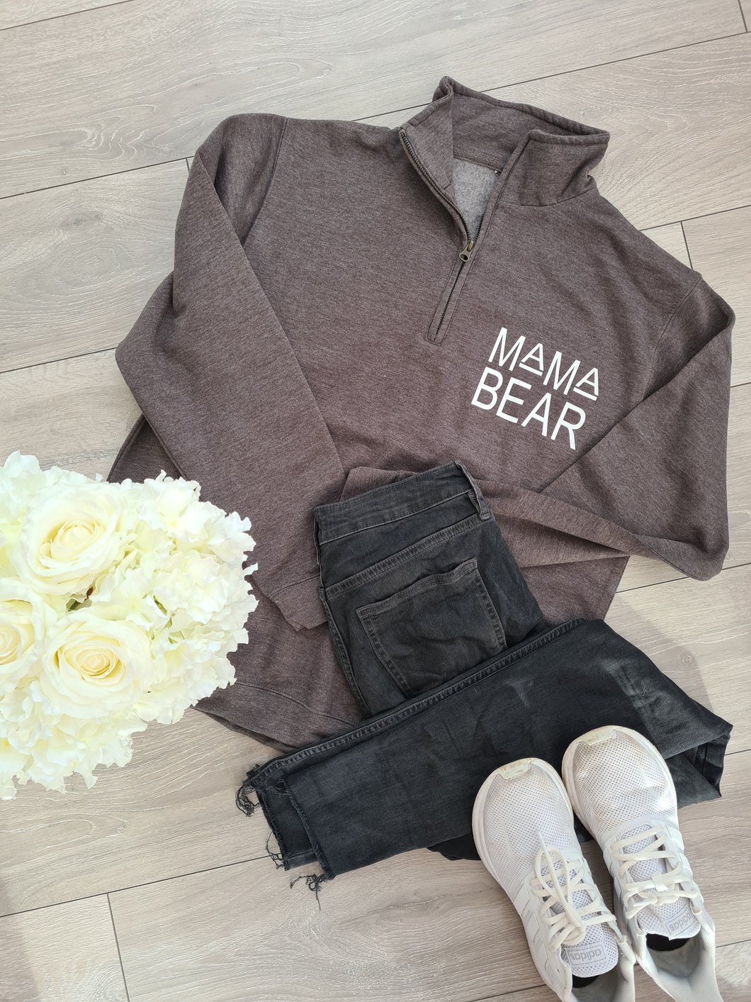 Mama bear 1/4 Zip Sweatshirt