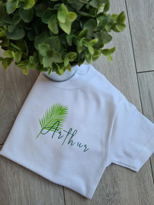 Leaf and Name Child's Tee