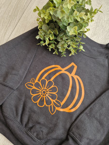 Pumpkin Flower Adults sweatshirt