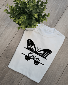 Butterfly Name Adults and Childs Tshirt