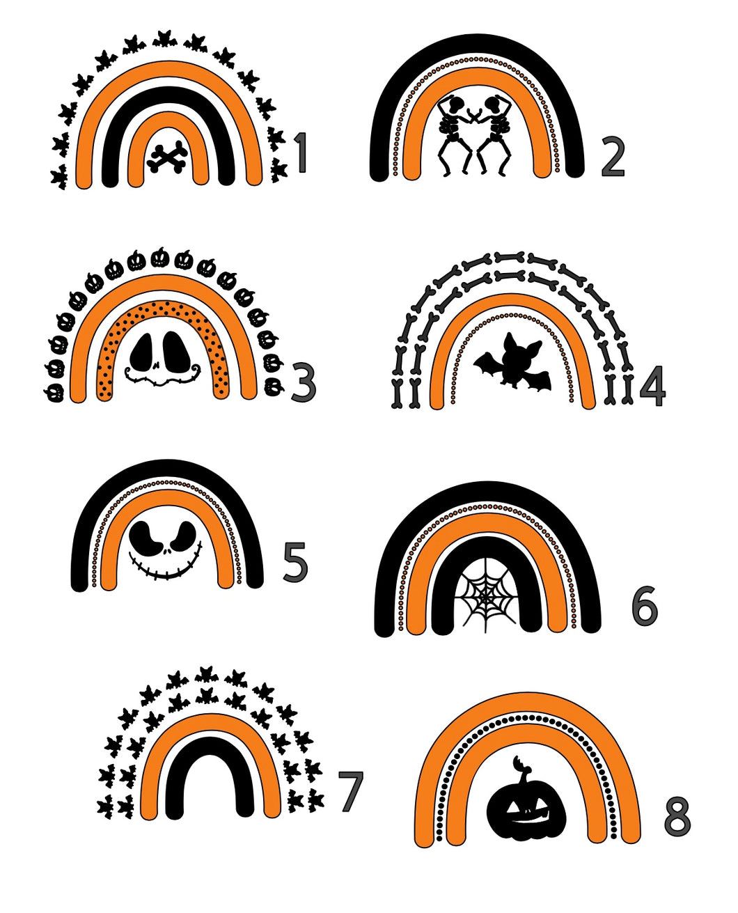 Spooky Rainbow Adults and Childs Tshirt
