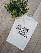 Load image into Gallery viewer, Peace, Love, Sunshine Tshirt
