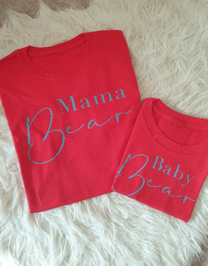 Mama and Baby Bear Twinning T-shirt Set